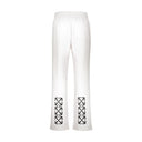 Pantaloni in cotone bianco sporco