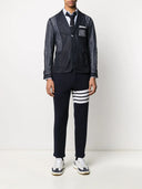 Thom Browne Classic Fit Shirt W/ 4 Bar In Oxford Satin Weave
