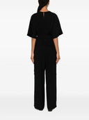 Parosh Wide Leg Cargo Jumpsuit