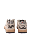Golden Goose Sneakers Ballstar Nappa Upper Glitter Star And Heel White/Silver