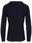 La Rose La Rose Cash/Silk Ribs R Neck Cardigan