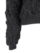 Fabiana Filippi Bomber In Mohair Lavorazione Goffrata Color Nero