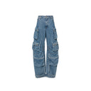 The Attico Fern Cargo Denim Jeans