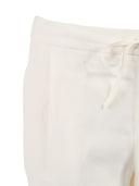 Fabiana Filippi Pantalone Jogging Con Pinces In Fluido Lino Viscosa Color Burro