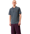 Carhartt Wip / Chase Cozy Blue Polo Shirt
