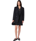 Max Mara Weekend Veloce Schwarzer zweireihiger Blazer