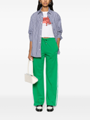 Parosh Logo Embroidered Straight Trousers
