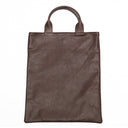 La Rose La Rose Leather Shopping Bag Dark Brown