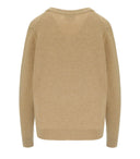Ganni Graphic Beige Crewneck Jumper