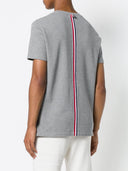 T-shirt Thom Browne dalla vestibilità rilassata con riga centrale sul retro in piqué classico