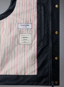Thom Browne Lightweight Downfill 4 Bar Vest (23") In Shiny Ripstop