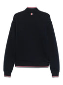 Thom Browne Oversized Funnel Neck Zip Up Jacket W/ Rwb Tipping Stripe In Chunky Loopback