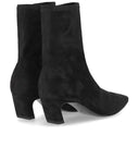 Ash Viva Black Suede Heeled Ankle Boot
