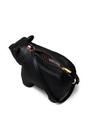 Thom Browne Bear Baguette Bag In Pebble Grain Leather