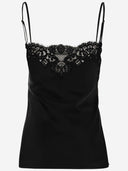 Stella Mc Cartney Cotton Blend Top With Lace Details