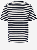 Versace Striped Cotton T Shirt With Logo