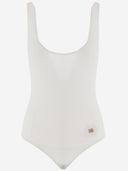 Dolce & Gabbana Stretch Nylon One -Stück Badeanzug mit Logo