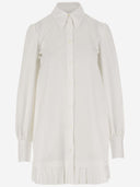 Off White Cotton Poplin Chemisier