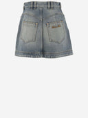 Balmain Denim Mini Skirt