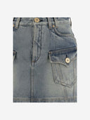 Balmain Denim Mini Skirt