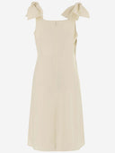 Chloè Linen Dress With Bows