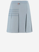 Thom Browne 4 Bar Pleated Cotton Skirt