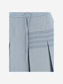 Thom Browne 4 Bar Pleated Cotton Skirt