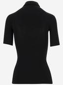 Off White Stretch Viscose Turtleneck