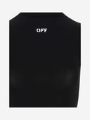 Off White Stretch Viscose Turtleneck