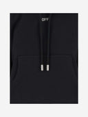 Off White Logo Cotton Hoodie