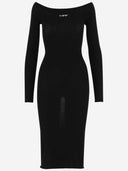 Off White Viscose Blend Dress