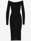 Off White Viscose Blend Dress