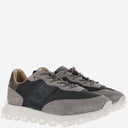 Tod's Tod's 1 T Suede And Fabric Sneakers