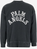 Palm Angels Cotton Sweatshirt With Graphic Print And Logo