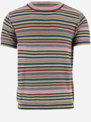 Maison Margiela T-shirt en coton avec motif rayé