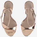Giorgio Armani Laminated Leather Heeled Sandals