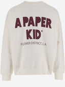 Et papirbarn bomullssweatshirt med logo