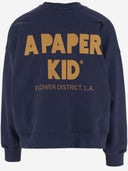A Paper Kid Cotton Sweatshirt With Logo