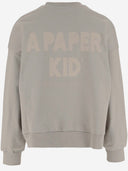 A Paper Kid Cotton Sweatshirt With Logo