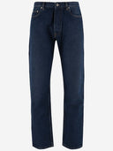 Off jeans in denim di cotone bianco