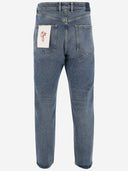 Jeans de mezclilla de algodón de ganso dorado