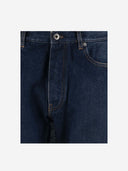 Off jeans in denim di cotone bianco