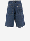 Palm Angels Multi Pocket Denim Bermuda Shorts