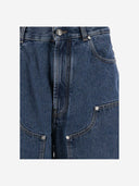 Palm Angels Multi Pocket Denim Bermuda Shorts
