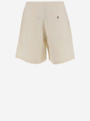 Jw Anderson Linen Blend Logo Short Pants