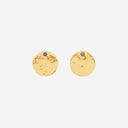 Patou Brass Earrings With Engraved Logo