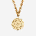 Patou mässing halsband med logotyp charm