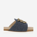 Pinko Flat Leather Sandals