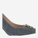 Pinko Denim Pumps With Logo