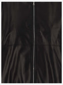 Partow Zip Up Leather Jacket With Short Sleeves